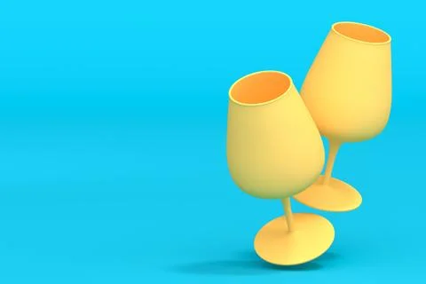 Yellow glasses of fresh draft beer on a green monochrome background. Stock Illustration