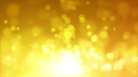 Yellow Glitter Lights Abstract Background Stock Footage