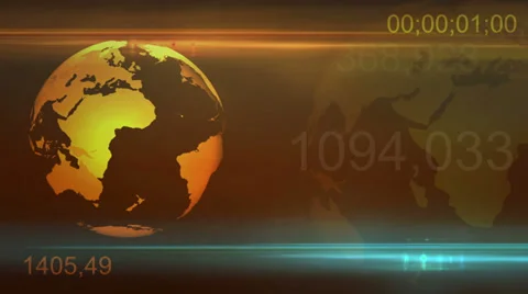 Yellow Globe rotation background Stock Footage 30471871