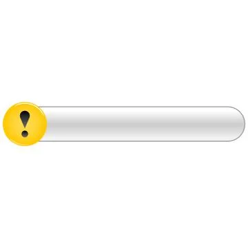 Yellow glossy button exclamation mark sign Illustrazione stock