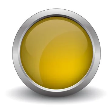 Yellow  glossy web button, beautiful Internet button Stock Illustration
