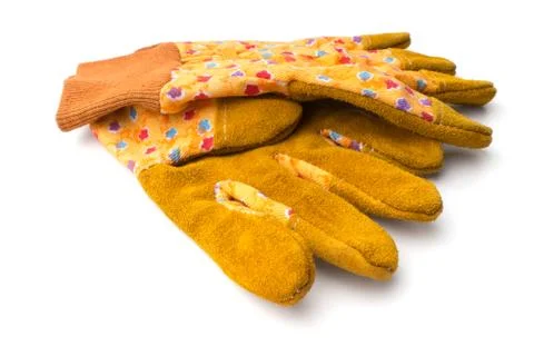 Yellow gloves Stock Photos