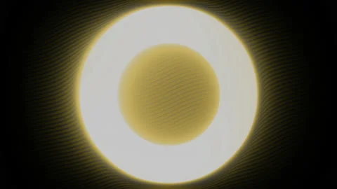 Yellow Glow Gradient Light Circle Rotation Surface Loop Neon Abstract Background Stock Footage 209987737