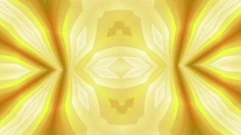 Yellow glow symmetry animate pattern background Stock Footage 201333698