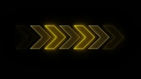 Yellow glowing arrow loop Stock Footage 235832441