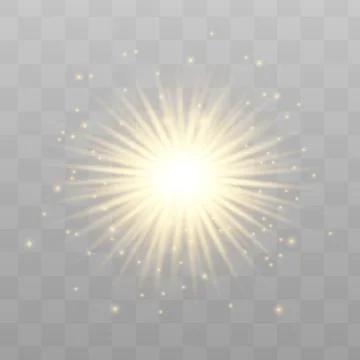 Yellow glowing light explodes Illustrazione stock