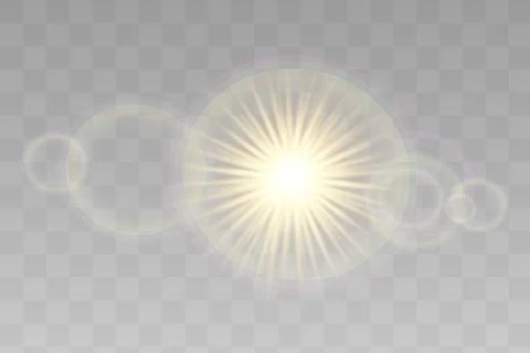 Yellow glowing light explodes Illustrazione stock