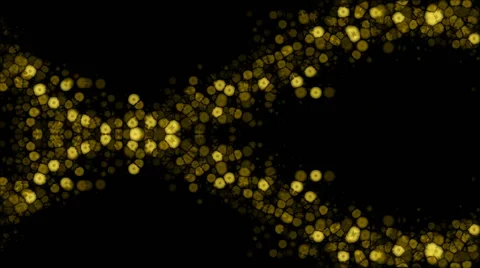 Yellow glowing lights in abstract wave motion - seamless background (FULL HD) Stockbeeldmateriaal 58774813
