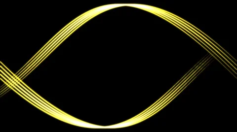 Yellow glowing lines create abstract shape of an eye - seamless (FULL HD) Video stock 37100401