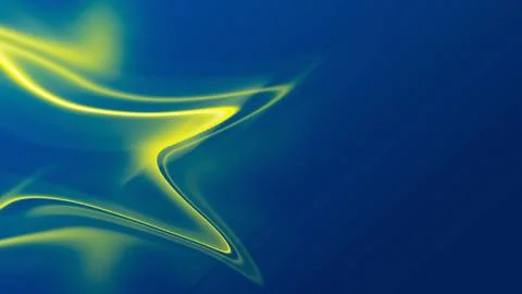 Yellow glowing lines creating abstract wave pattern Stock Illustration