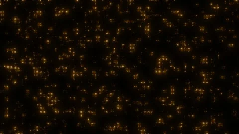 Yellow Glowing Particle Loop – Futuristic Golden Digital Background Stock Footage 308374765