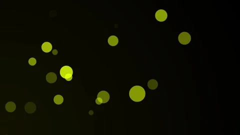 Yellow Glowing Particles Animation on Black Background Stock Footage 308140164