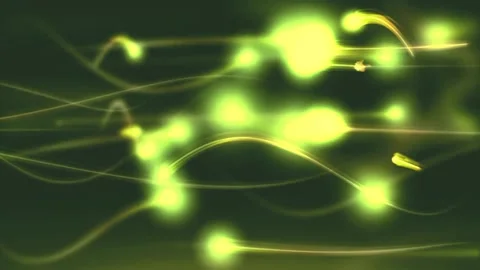 Yellow Glowing Particles Animation Loop Stock-Footage 221224819