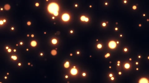 Yellow glowing particles Video stock 289188795
