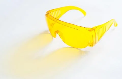Yellow goggles Stock Photos