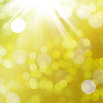 Yellow gold background with selective focus, bokeh Stock Photos