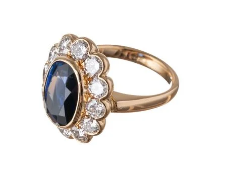 Yellow gold ring Stock Photos