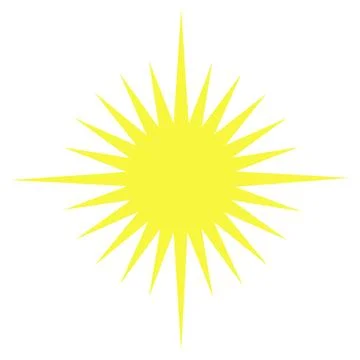 Yellow, gold, sparkles symbol vector. Vector star sparkles icon. Logo. Stock Illustration