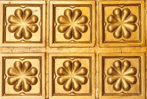 Yellow gold texture background on the wall Stock Photos