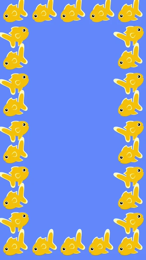 Yellow goldfish frame animation Stock Footage 314371798