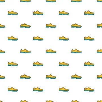 Yellow golf shoes pattern Stock Illustration
