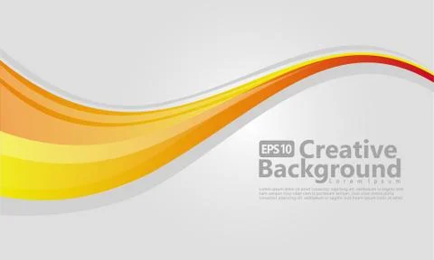 Yellow gradation wavy background Stock Illustration