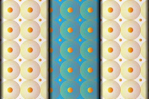 Yellow gradient circle style pattern design element. Stock Illustration