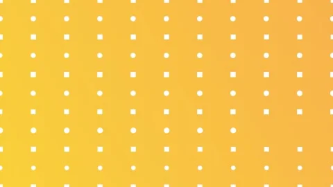 Yellow gradient with dots and squares, seamless looping animation. Stock Footage 286420207