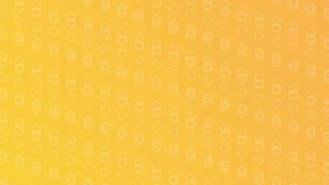 Yellow gradient with hexagonal columns, seamless looping animation. Stock Footage 286419795