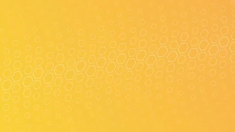 Yellow gradient with hexagonal grid, seamless looping. Stock Footage 286419457