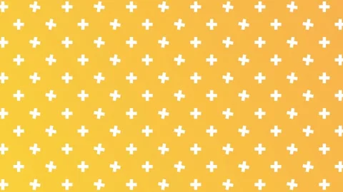 Yellow gradient with white plus signs, seamless looping. Stock Footage 286416894