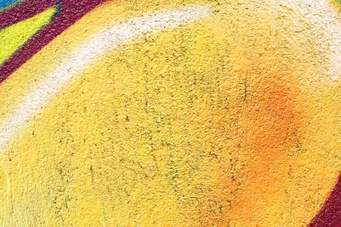 Yellow Graffiti Wall Stock Photos