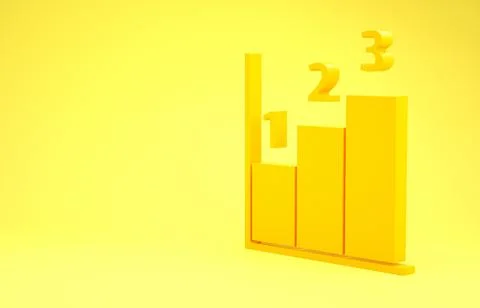 Yellow Graph, schedule, chart, diagram, infographic, pie graph icon isolated  Stock Illustration