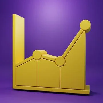 Yellow Graph, schedule, chart, diagram, infographic, pie graph icon isolate.. 库存插图
