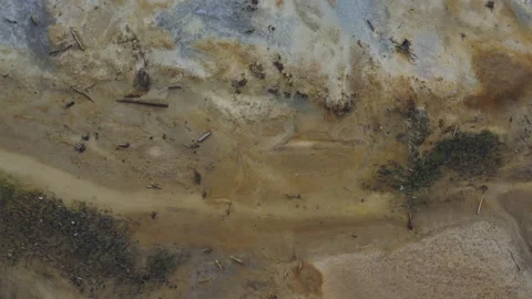 A yellow-gray land affected by an ecological disaster Stock-Footage 149683154