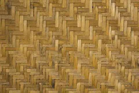 Yellow gray parquet pattern of dry bamboo. horizontal and vertical lines. nat Foto stock
