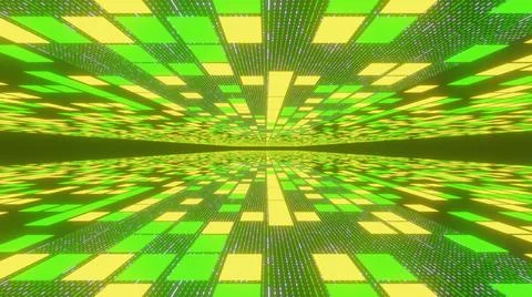 Yellow green abstract panel Stock Illustration