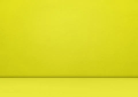 Yellow Green Background Wall Studio 3d Room Solid Kitchen Podium Bg Floor Stock Photos