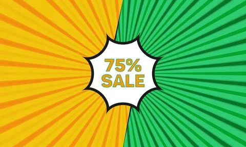 Yellow green comic book style background sale seventy five percent off Stock Illustration
