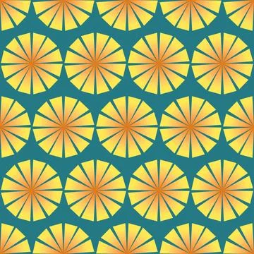 Yellow green floral seamless pattern vector illustration. Decorative backgr.. Stock Illustration