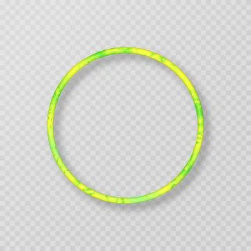 Yellow-green frame with neon effect Stock Illustration