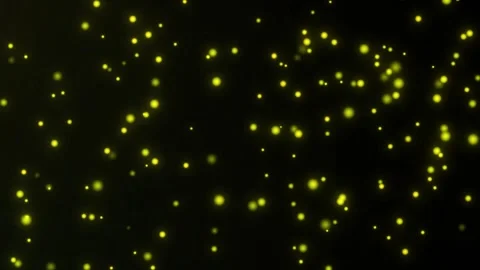 Yellow &amp; Green Glowing Particles Background | Motion Design Video stock 318539420