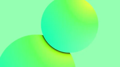 Yellow green gradient background animation. two circles Stock Footage 275028503