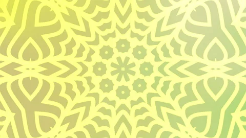 Yellow green gradient mandala pattern with repeating symmetrical designs. Stock Footage 334584994