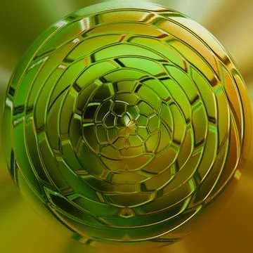 Yellow-green, rounded texture on a background with yellow and green shades.  Stock Illustration