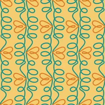 Yellow green seamless pattern twig plant abstract background 스톡 일러스트