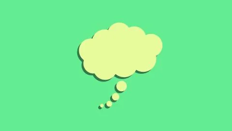 Yellow green Thought bubble icon Concept of thinking, ideas and innovation Illustrazione stock