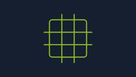 Yellow Grid graph paper icon isolated on blue background. 4K Video motion Stock Footage 232047095