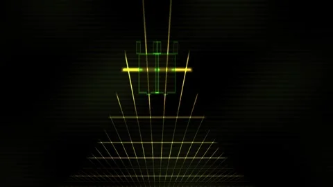Yellow grid lines on black background with white space. Stock Footage 337518176
