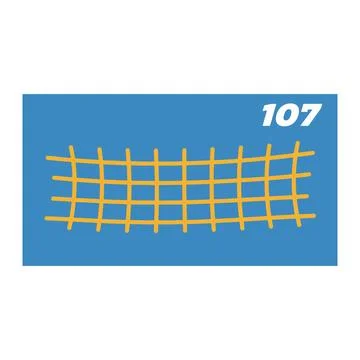 Yellow grid pattern mesh fence on blue background illustration graphic Illustration